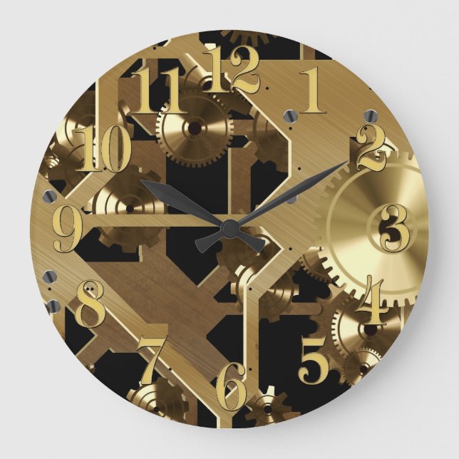 Clock Gears Fun Wall Clock (Front)