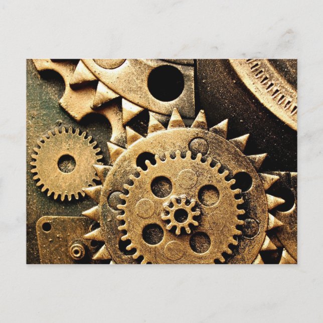 Clock Gears Postcard (Front)