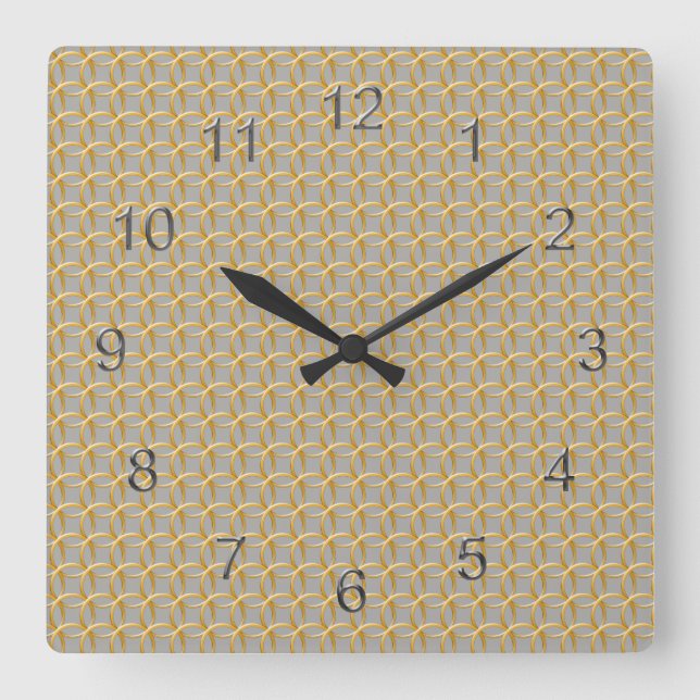 Clock - Golden Links Chain Mail on Grey (Front)