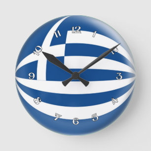 Clock Greece Greek flag Bubble Design