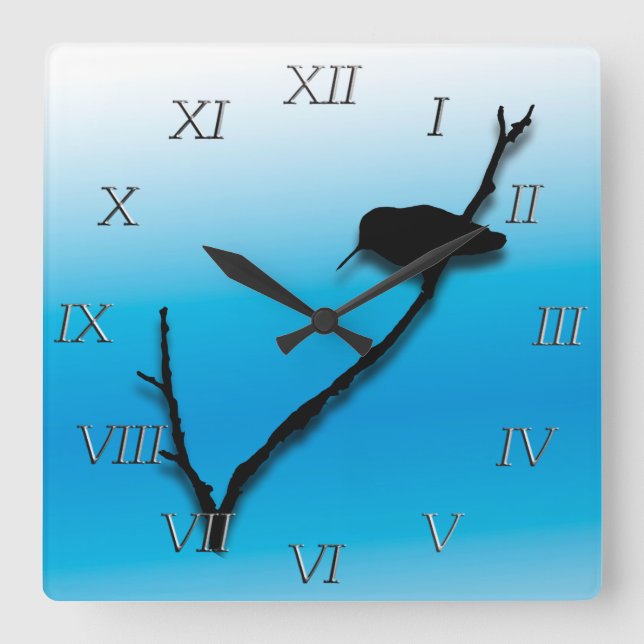Clock - Hummingbird on Branch (Front)