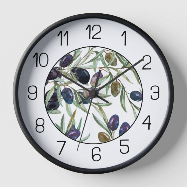 Clock in Acrylic. Olive (Front)