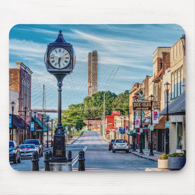 Clock In Downtown Cape Girardeau Mouse Pad (Front)