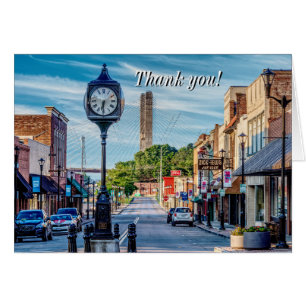 Clock In Downtown Cape Girardeau Thank you Card