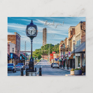 Clock In Downtown Cape Girardeau Thank you Postcard