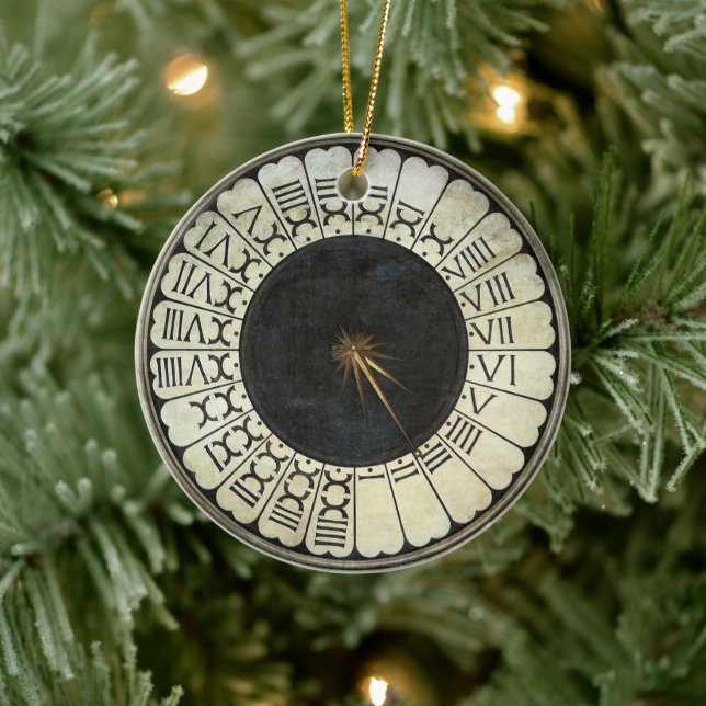 Clock in the Duomo by Paolo Uccello Ceramic Ornament (Tree)