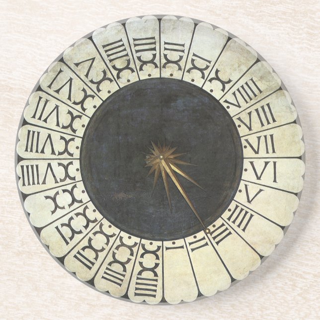 Clock in the Duomo by Paolo Uccello Coaster (Front)