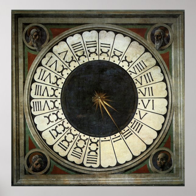 Clock in the Duomo by Paolo Uccello Poster (Front)