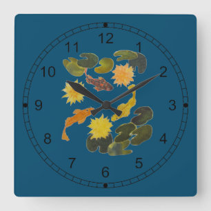 Clock - Koi Among Lily Pads