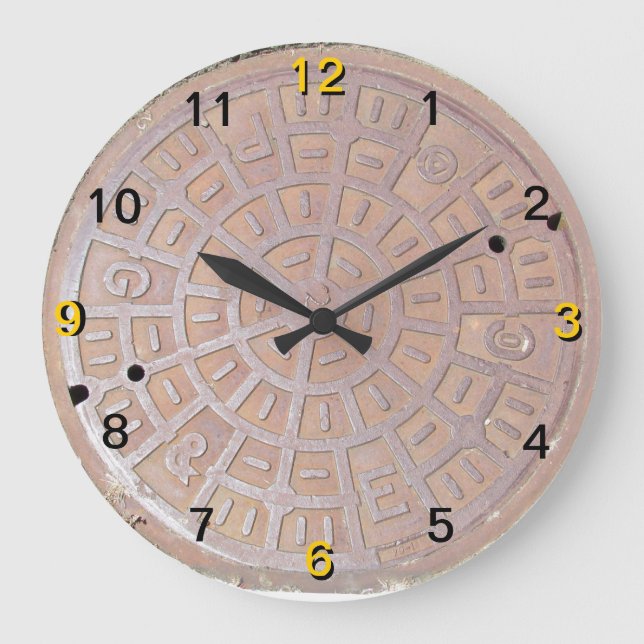 Clock - Manhole cover (Front)