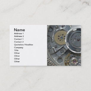 Clock mechanism business card