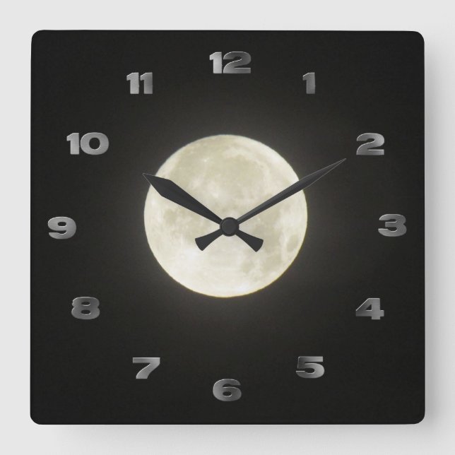 Clock - Moon with Arabic Numbers (Front)