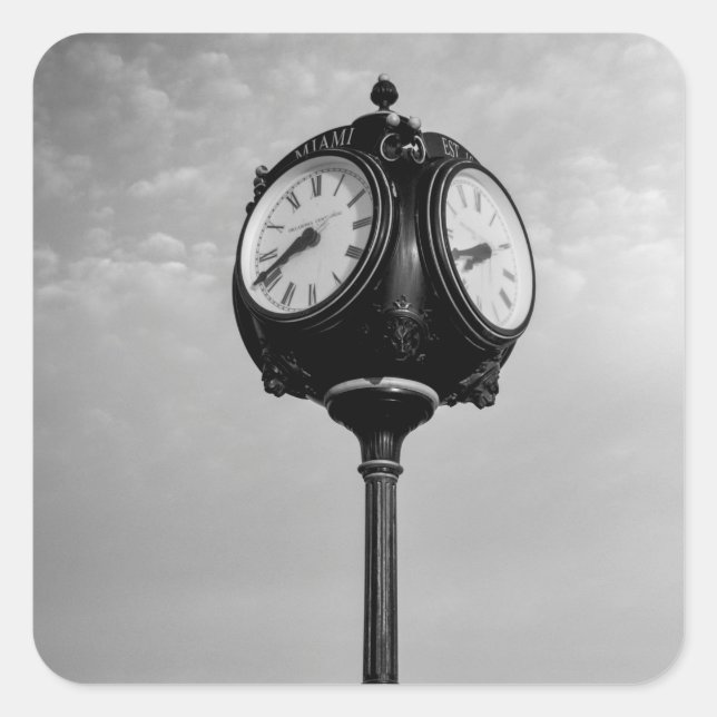 Clock on Route 66  Square Sticker (Front)