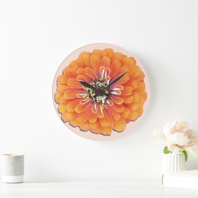 Clock - Orange Zinnia (Home)