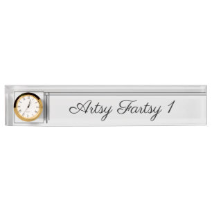 "Clock" Personalise Me Desk Nameplate