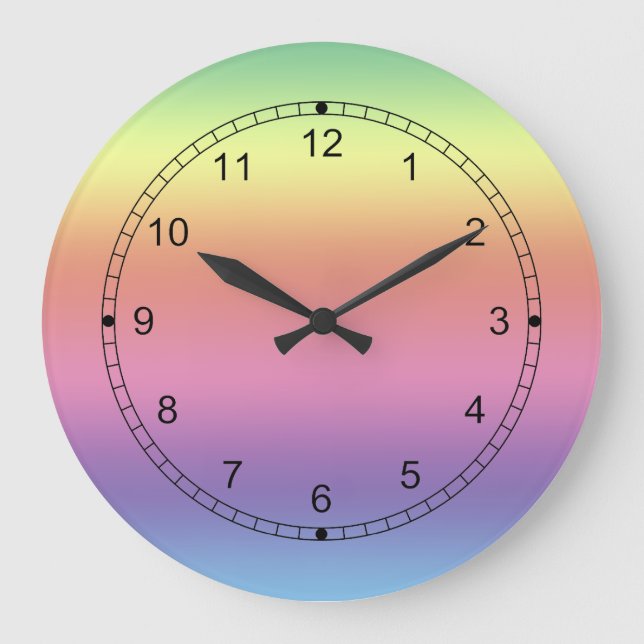 Clock - Rainbow colours (Front)