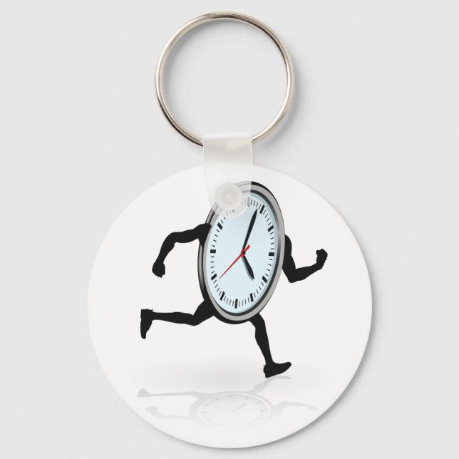 Clock Running Keychain (Front)
