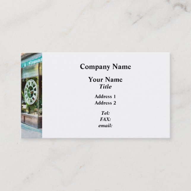 Clock Shop Business Card (Front)
