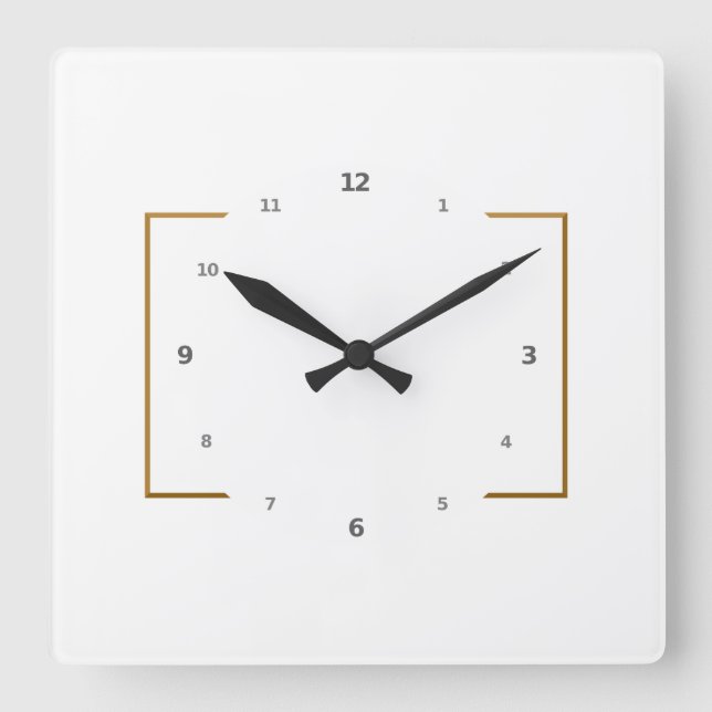 Clock - Square with Your Art as Background (Front)
