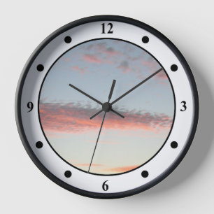 Clock - Sunset Clouds