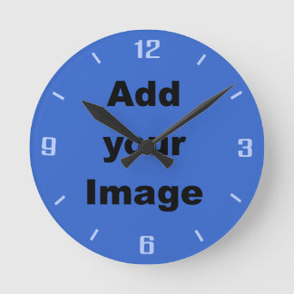 Clock template - Blues - Add your Image