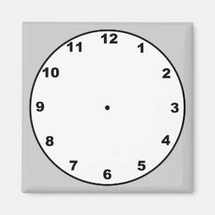 Clock template magnet