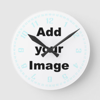 Clock template- Numbers & seconds pastel Add Image