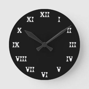 Clock Template: Roman Numerals: Broken Ghost Font