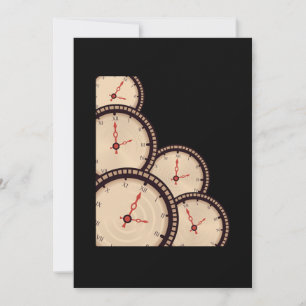 Clock Time Travelling Watch Science Fiction Gift Invitation