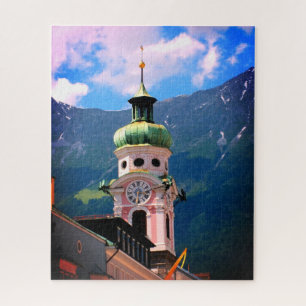 Clock tower in Austria Jigsaw Puzzle