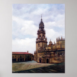 Clock Tower (Santiago de Compostela) A Coruña) Poster