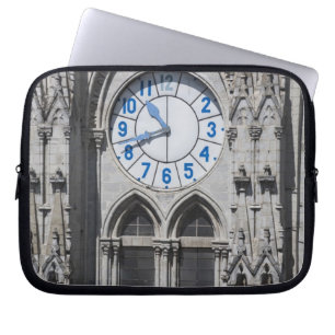 Clock towers at the National Basilica, Ecuador Laptop Sleeve
