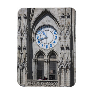 Clock towers at the National Basilica, Ecuador Magnet