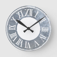 CLOCK vintage look roman numbers concrete texture