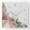 Clock w/#'s Vintage Floral