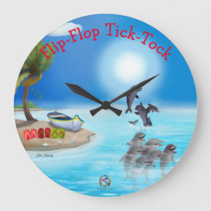 Clock Wall Clock Flip-Flop Tick-Tock