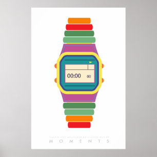 Clock Watch   Retro Pop Art Poster 70s 80s   Quote
