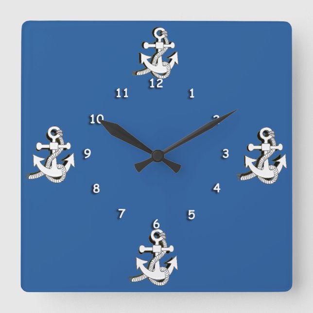 Clock - White Anchors (Front)