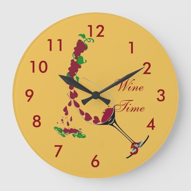 Clock~ Wine Time Large Clock (Front)
