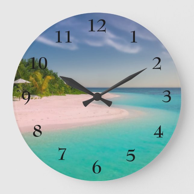 Clock with a beach scene (Front)