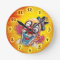 CLOCK WITH A COLORFUL LAUGHING CLOWN