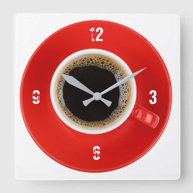 Clock with Americano coffee (Front)