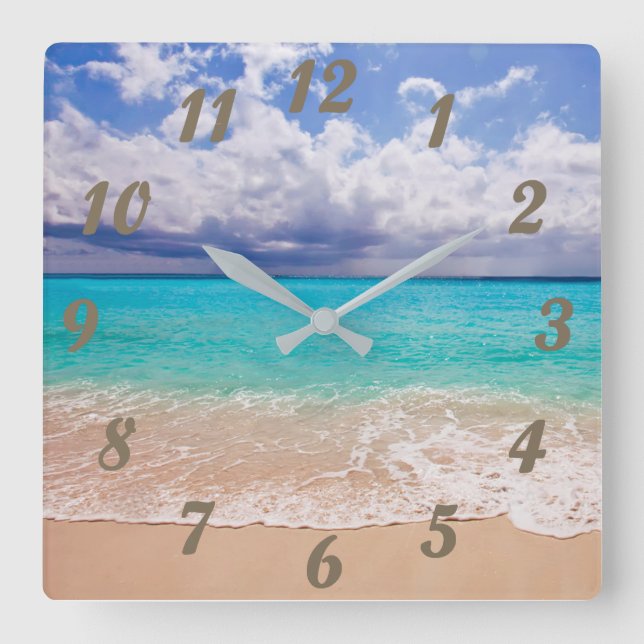 Clock with Beach Scene - Very Relaxing (Front)