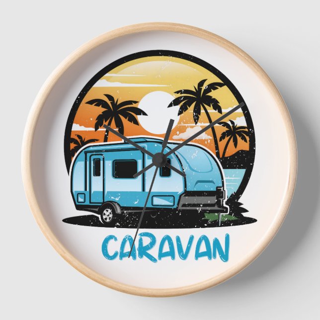 Clock with Caravan (Front)