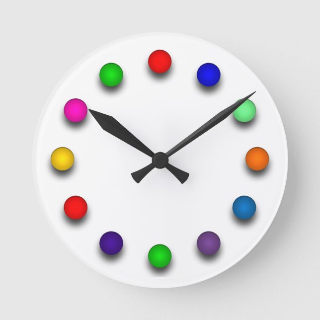 Clock with coloured ballons (Front)