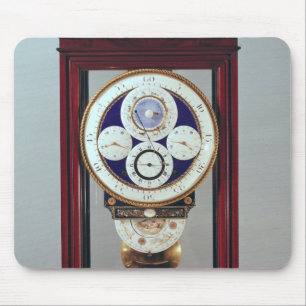 Clock with four dials and the signs of the mouse pad