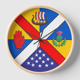 Clock with JamFam Coat of Arms Design
