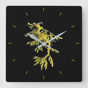 Clock with Leafy Sea Dragon Seahorse