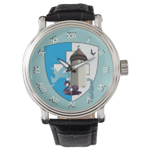 clock with Swiss draft Lucerne Switzerland Watch