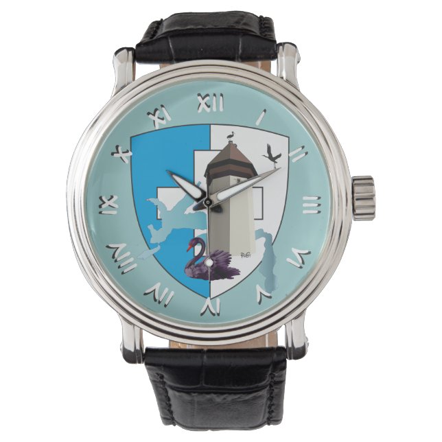clock with Swiss draft Lucerne Switzerland Watch (Front)